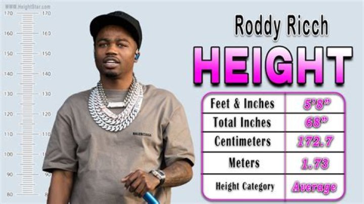Roddy Ricch Height In Feet